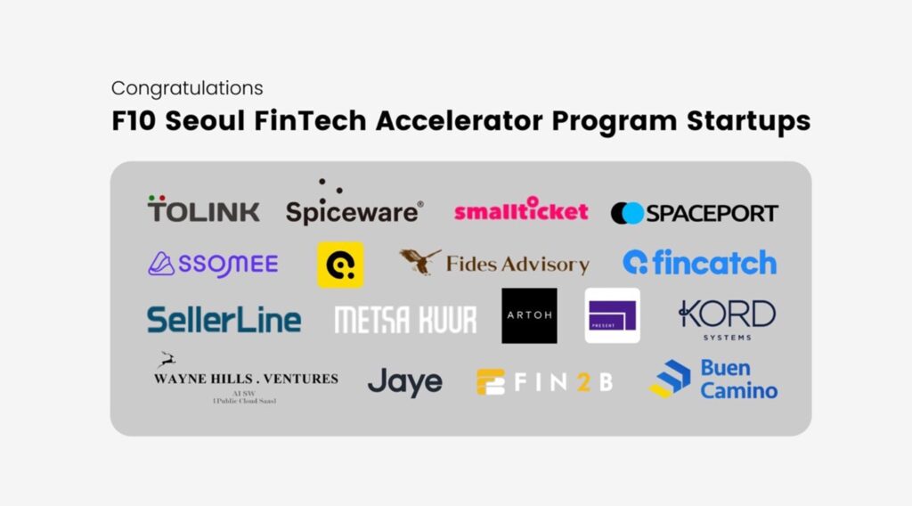 17 South-Korean Fintech Startups Completed the Six-Week Accelerator Program from F10